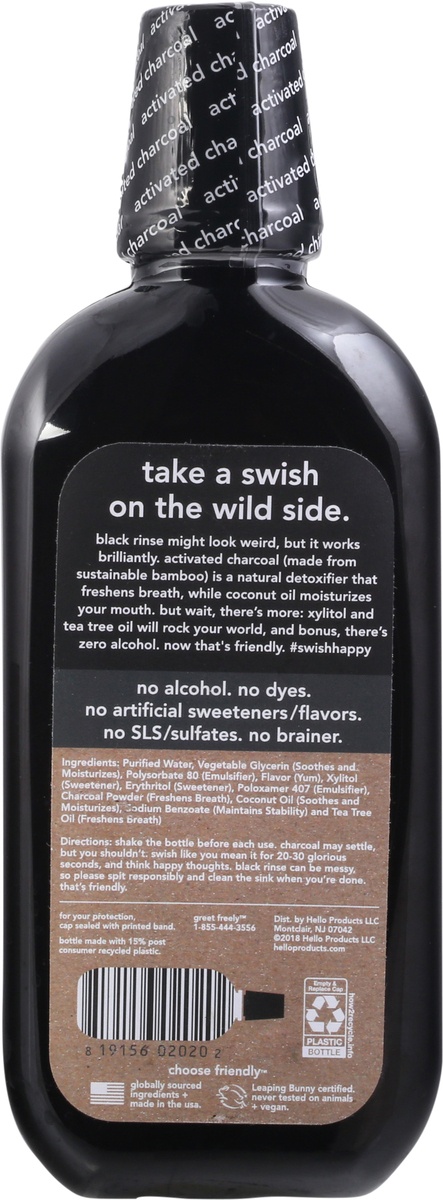 slide 9 of 10, Hello Activated Charcoal Extra Fresh Mouthwash, 16 oz