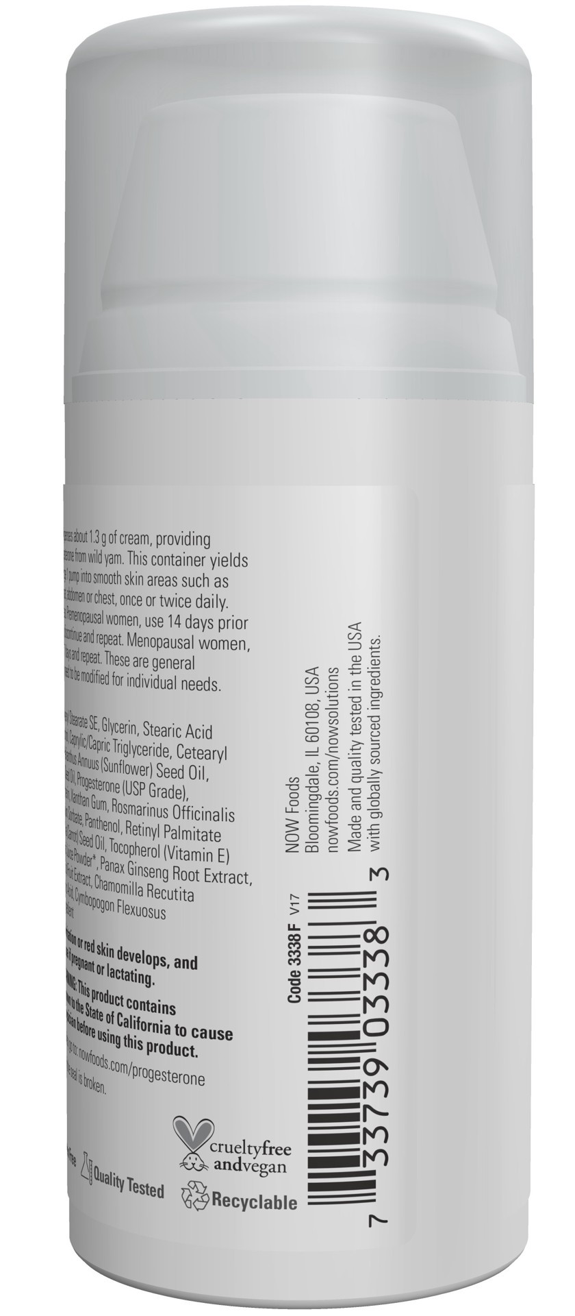 slide 2 of 5, NOW Progesterone from Wild Yam Balancing Skin Cream - 3 oz., 3 oz