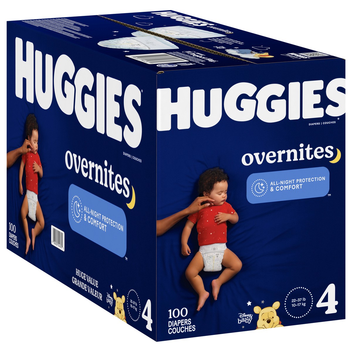 slide 2 of 9, Huggies Overnites Nighttime Baby Diapers, Size 4, 100ct, 100 ct