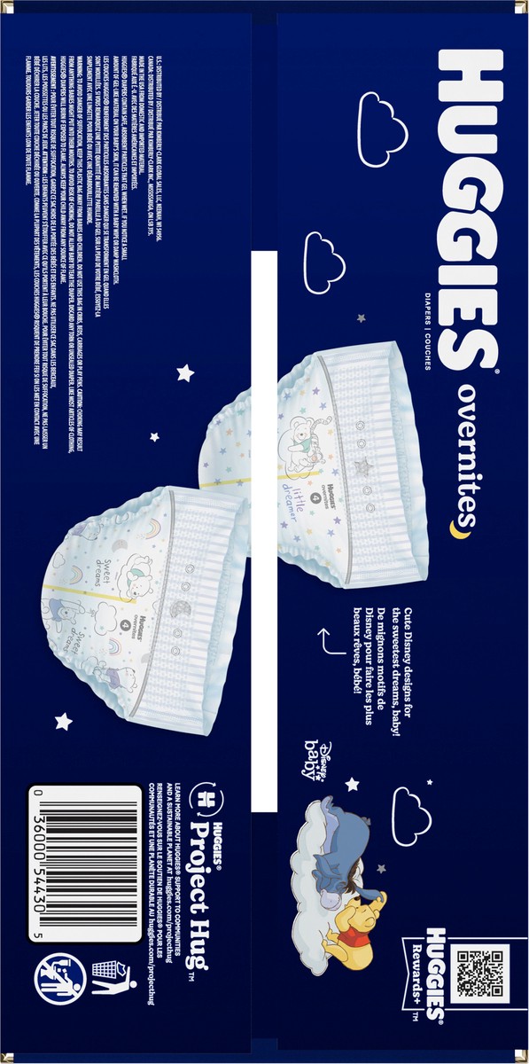 slide 4 of 9, Huggies Overnites Nighttime Baby Diapers, Size 4, 100ct, 100 ct