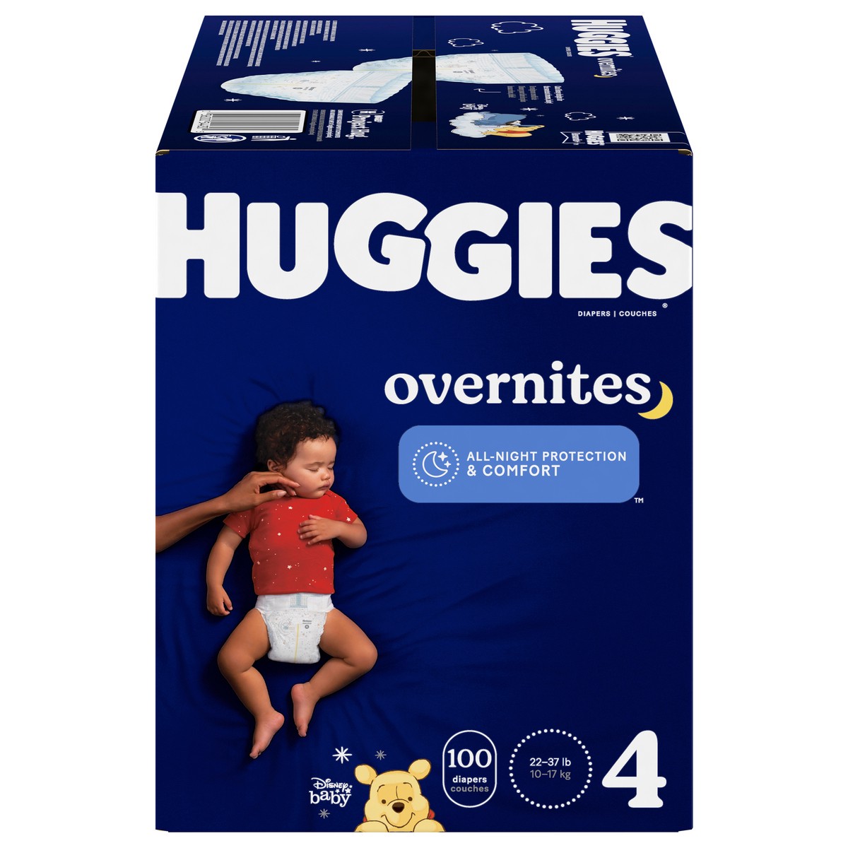 slide 1 of 9, Huggies Overnite Diapers Sz4 Huge 100Ct, 1 ct