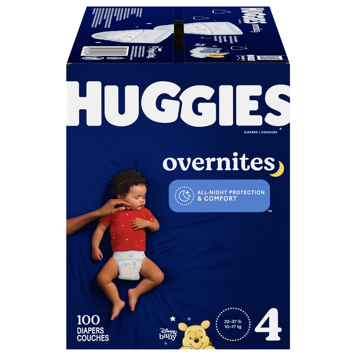 slide 1 of 9, Huggies Overnites Nighttime Baby Diapers, Size 4, 100ct, 100 ct