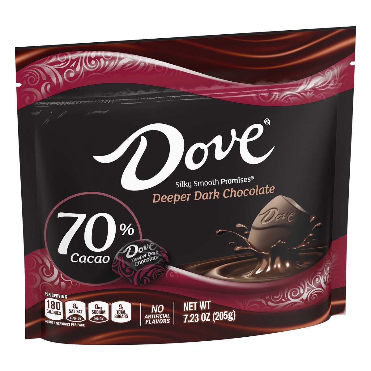 slide 7 of 7, Dove Promises 70% Cacao Deeper Dark Chocolate 7.23 oz, 7.23 oz