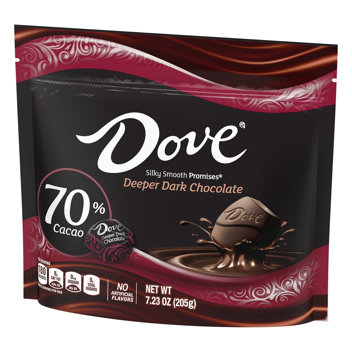 slide 2 of 7, Dove Promises 70% Cacao Deeper Dark Chocolate 7.23 oz, 7.23 oz