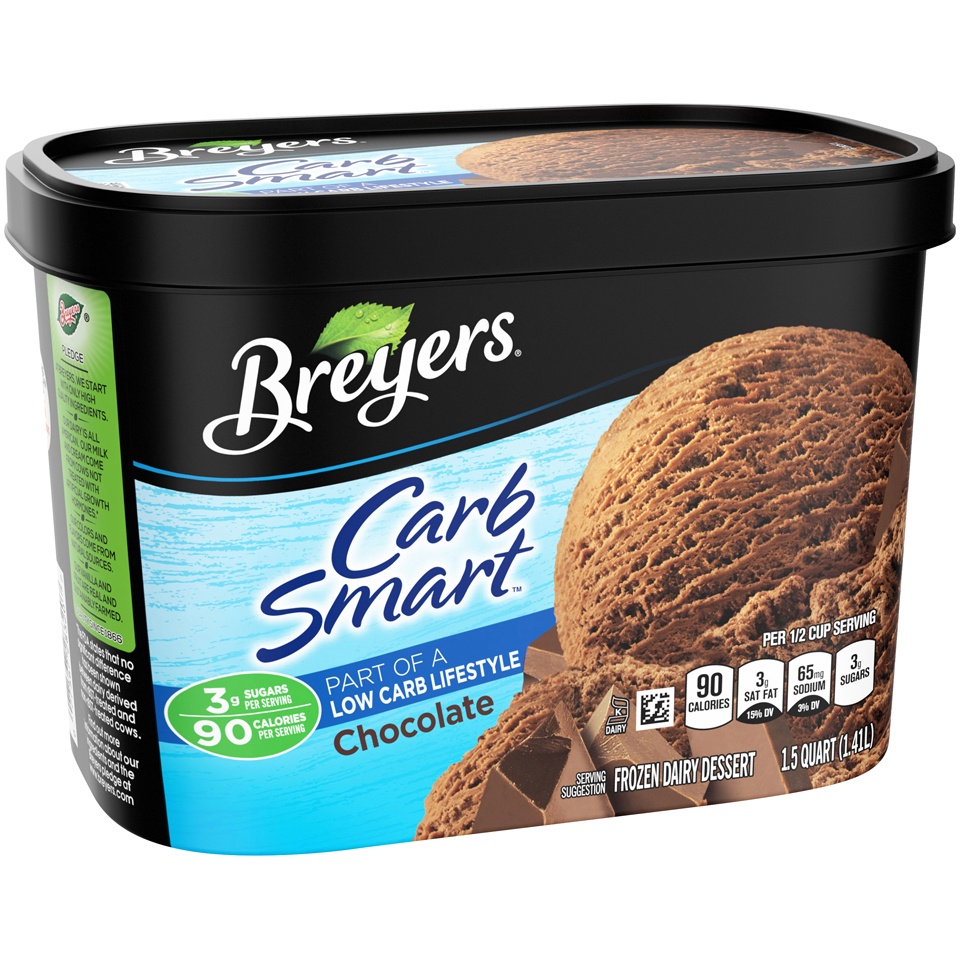 slide 2 of 5, Breyer's Chocolate CarbSmart Frozen Dairy Dessert, 1.5 qt
