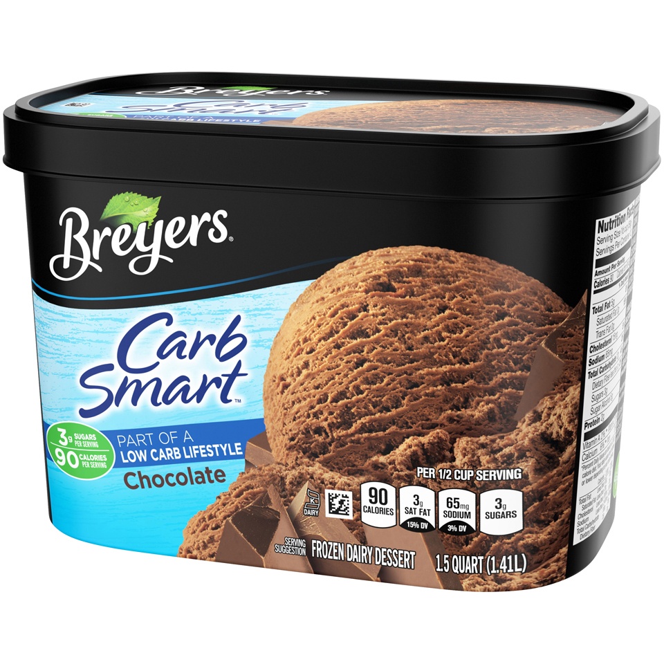 slide 3 of 5, Breyer's Chocolate CarbSmart Frozen Dairy Dessert, 1.5 qt