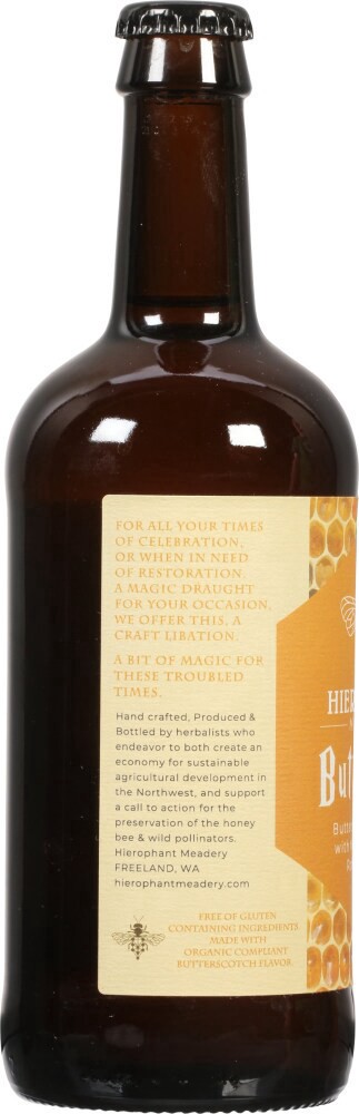 slide 4 of 4, Hierophant Meadery Butterbee Butterscotch Mead, 500 ml