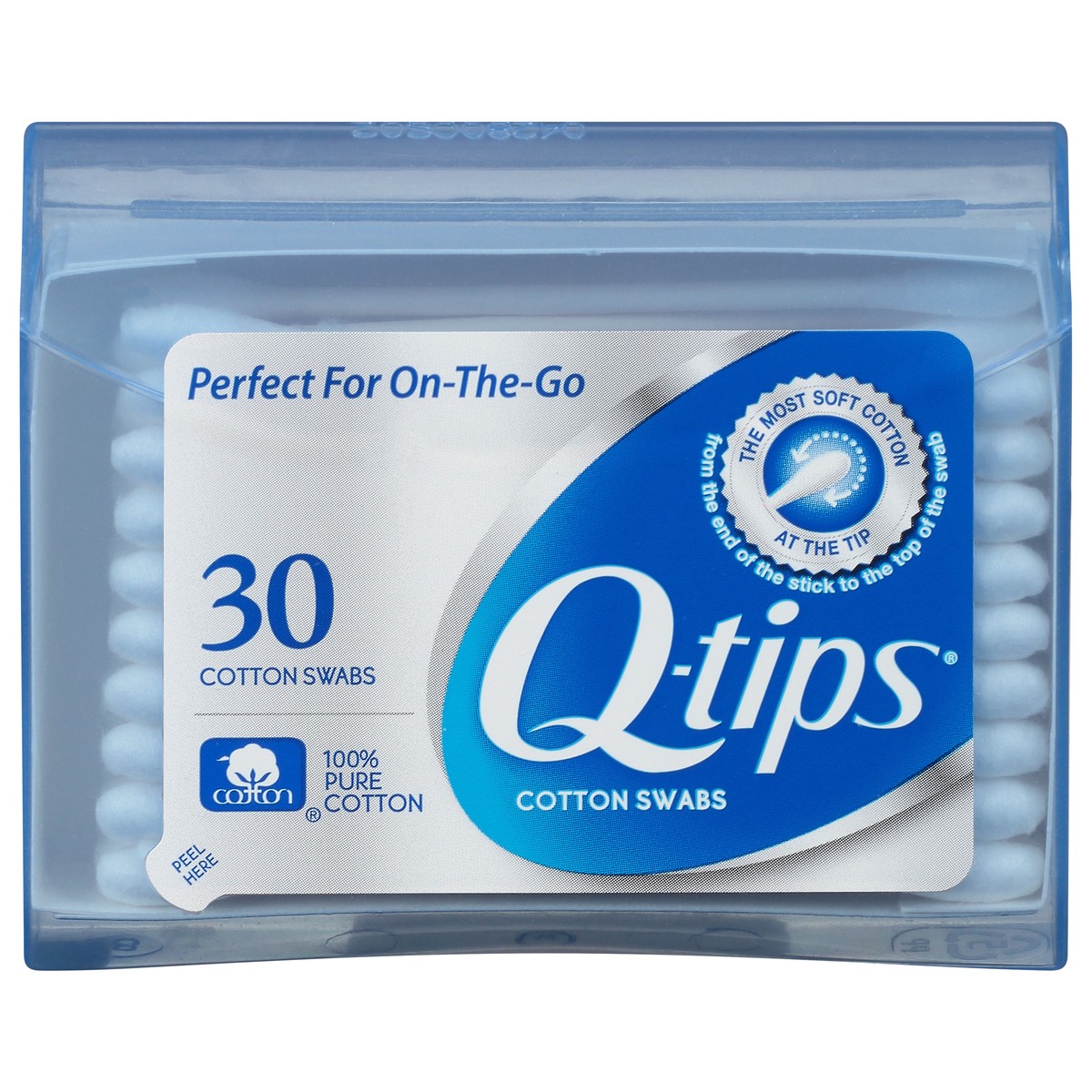 slide 1 of 9, Q-Tips Cotton Swabs Purse Pack, 30 Count, 30 ct