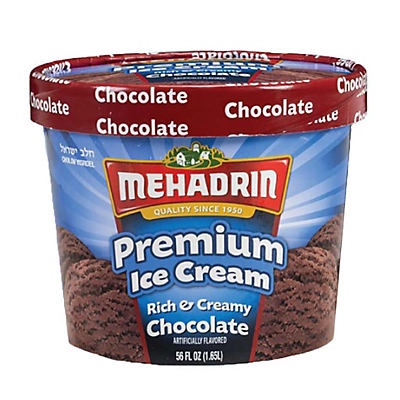 slide 1 of 1, Mehadrin Chocolate Premium Ice Cream, 56 oz