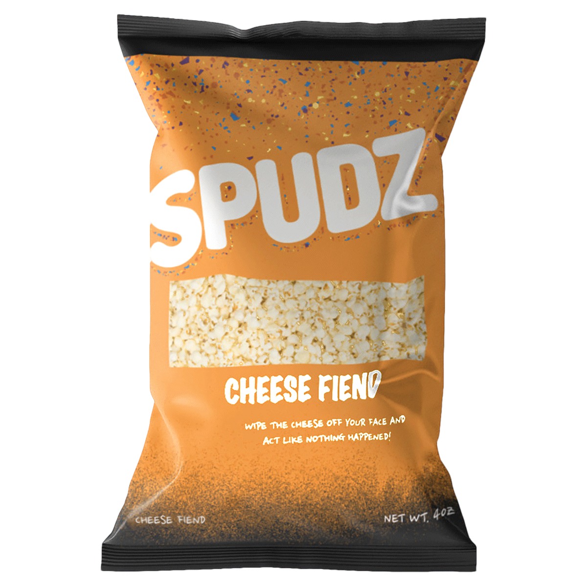 slide 1 of 5, Spudz Cheese Fiend Popcorn, 4 oz
