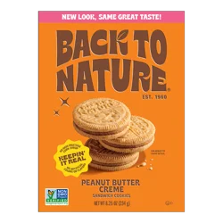 Back to Nature Peanut Butter Creme Sandwich Cookies