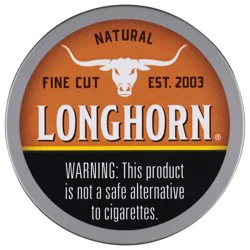 LongHorn Fine Cut Natural Moist Snuff 1.2 oz