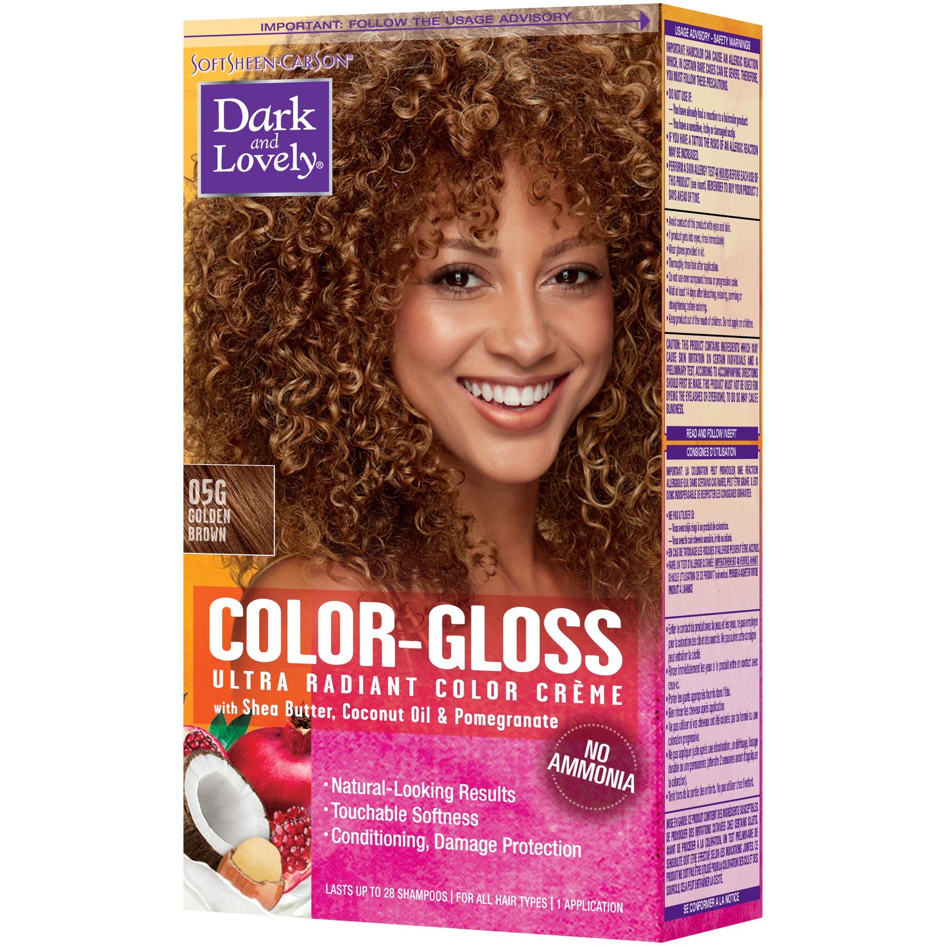 slide 4 of 8, Dark & Lovely Color Gloss Semi Permanent Hair Color - Golden Brown, 1 ct