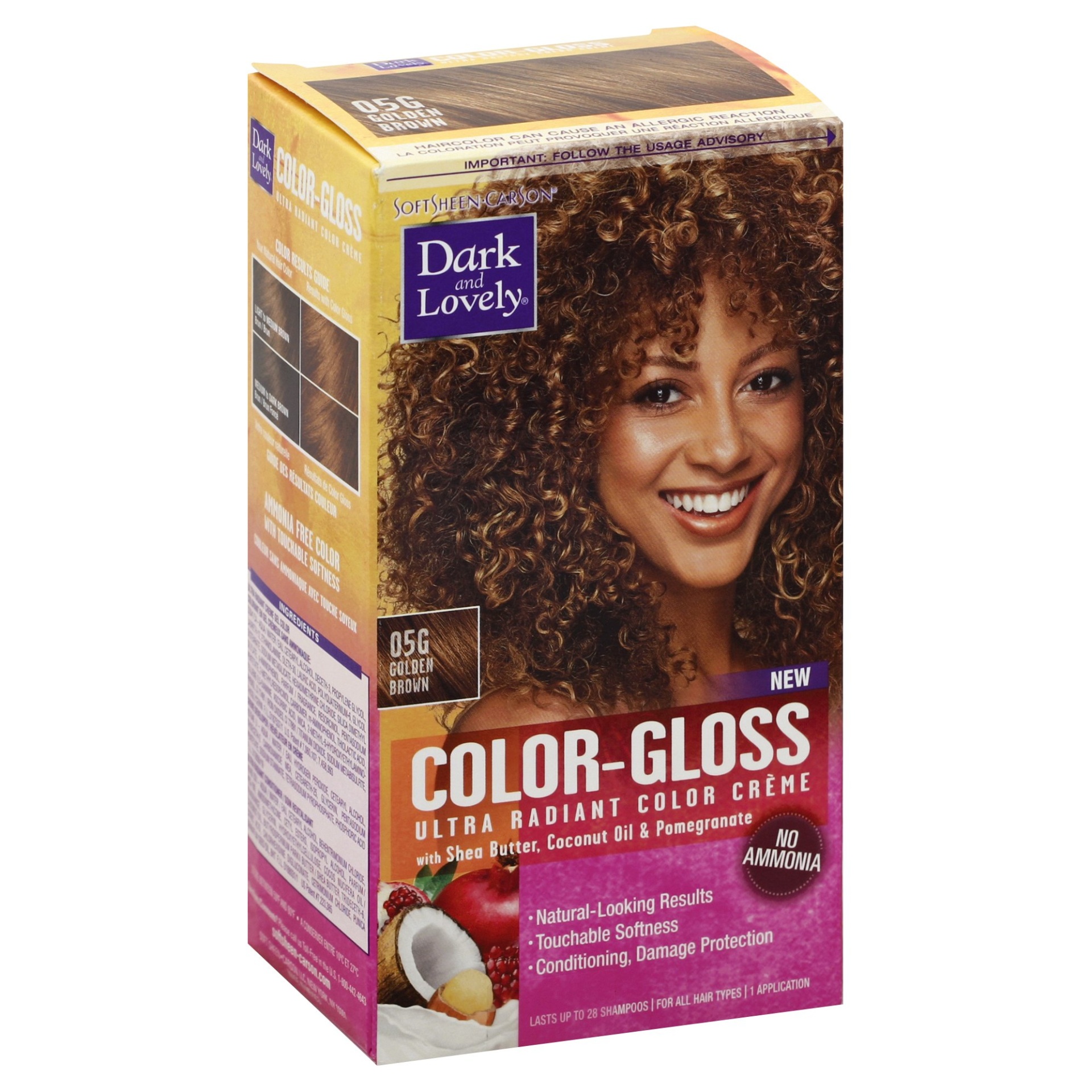 slide 1 of 8, Dark & Lovely Color Gloss Semi Permanent Hair Color - Golden Brown, 1 ct