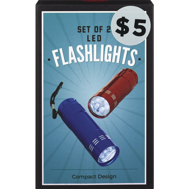 slide 1 of 1, SAMSONICO Set Of 2 Led Flashlights, 1 ct
