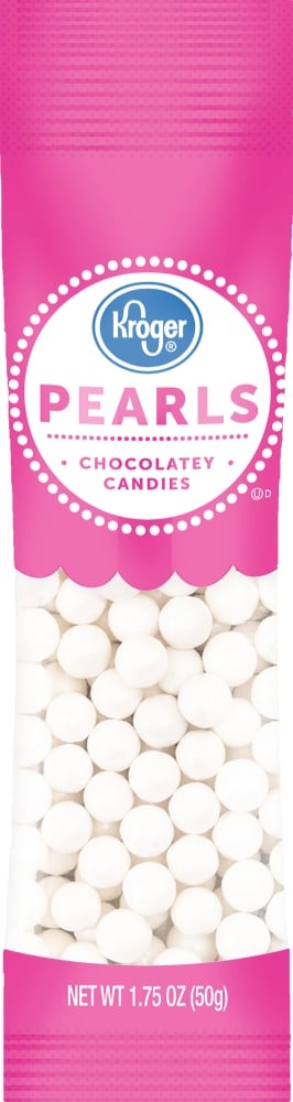 slide 1 of 1, Kroger Pearls White Chocolatey Candies, 1.75 oz