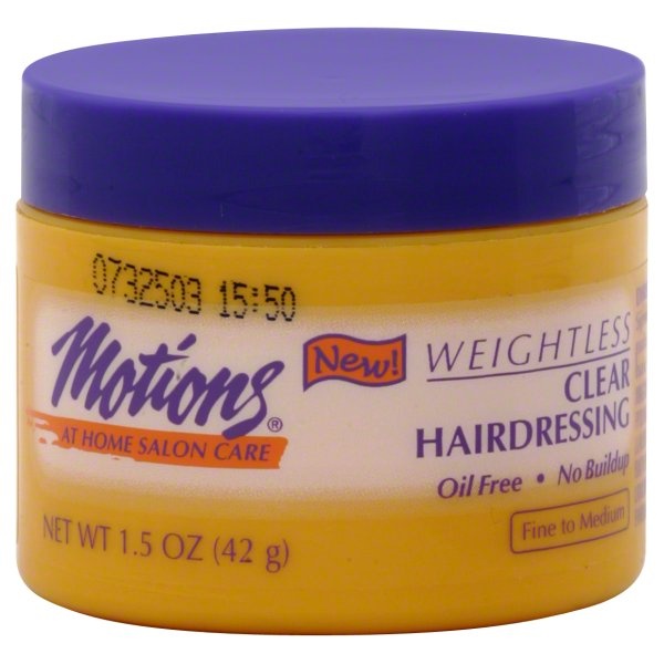 slide 1 of 1, Motions Weightless Clear Hairdressing, 1.5 oz
