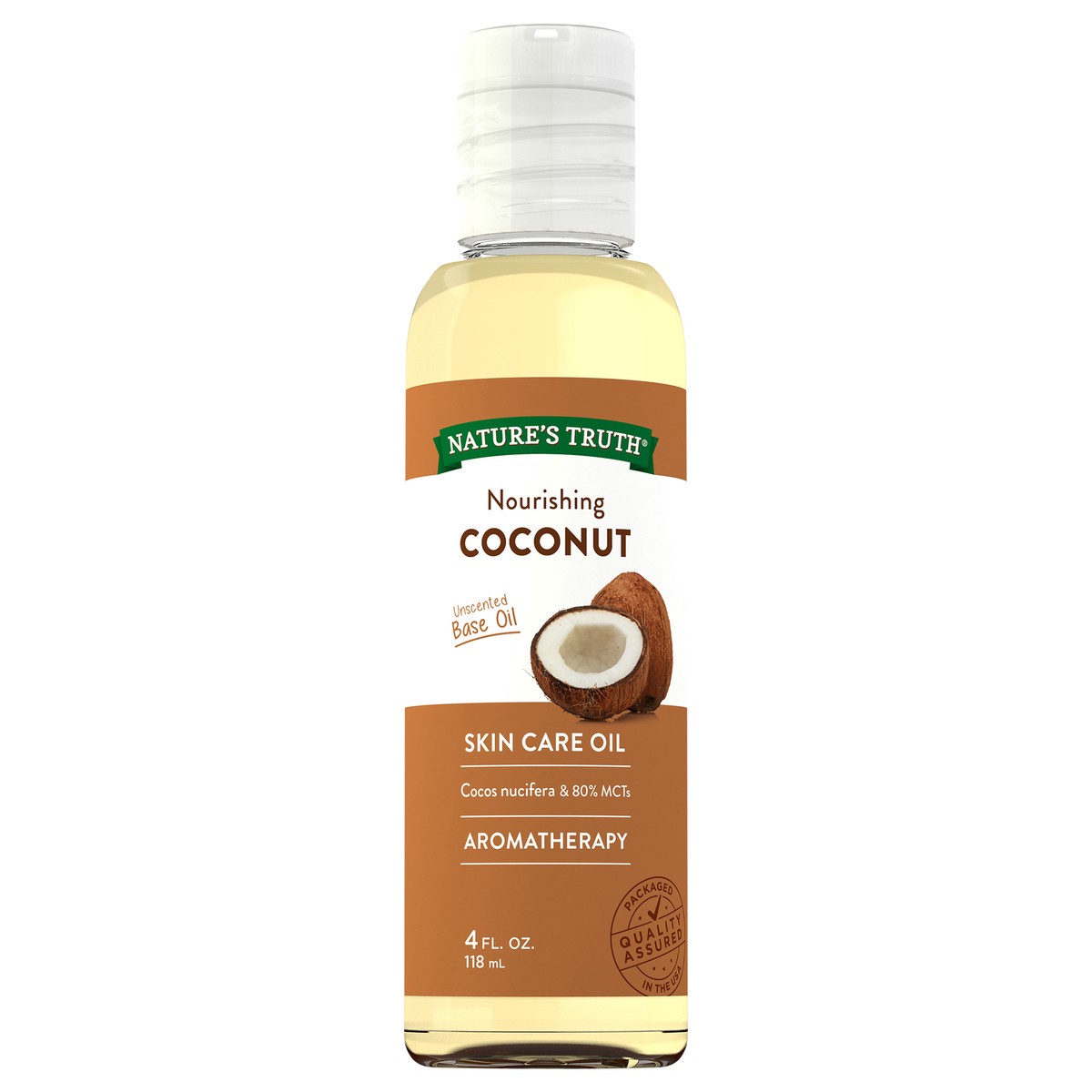 slide 1 of 4, Nature's Truth Coconut Oil Liquid Base Oil 4oz, 4 fl oz