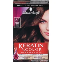 Schwarzkopf Permanent Hair Color Cream, 5.0 Medium Brown