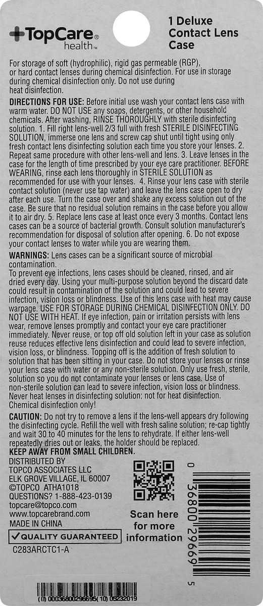slide 2 of 6, TopCare Contact Lens Case, 1 ct