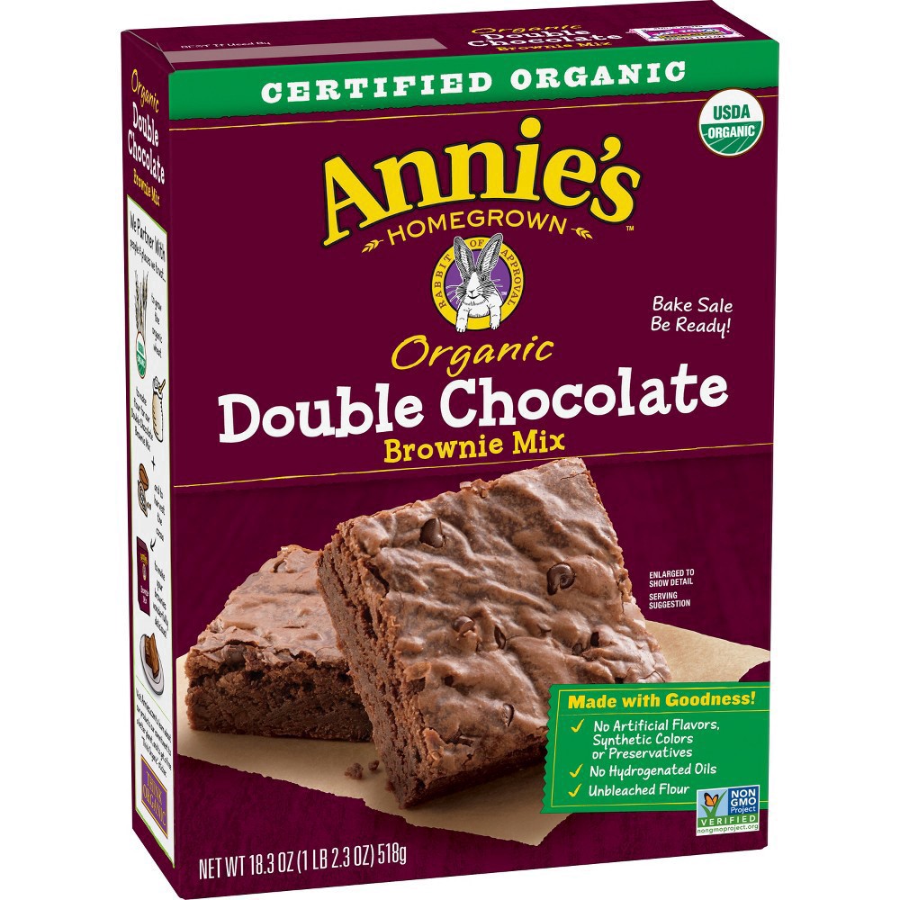 slide 65 of 70, Annie's Annies Double Chocolate Brownie Baking Mix, 18.3 oz