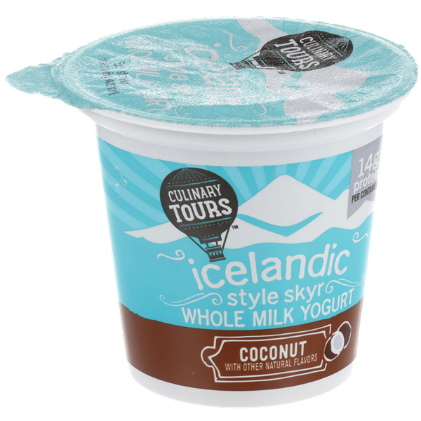 slide 1 of 1, Culinary Tours Coconut Icelandic Style Skyr Whole Milk Yogurt, 5 oz