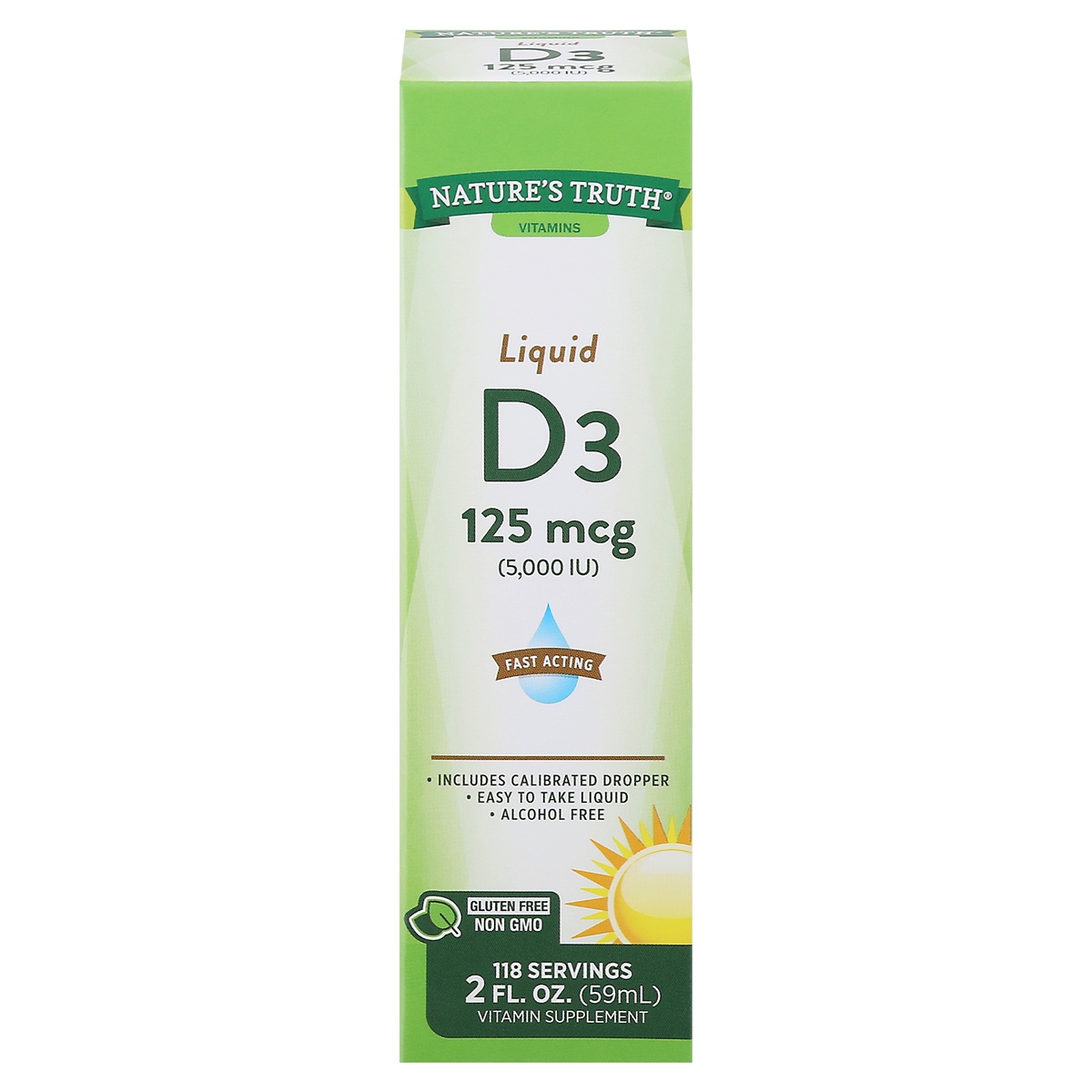 Nature's Truth Vitamin D Liquid 2 fl oz | Shipt