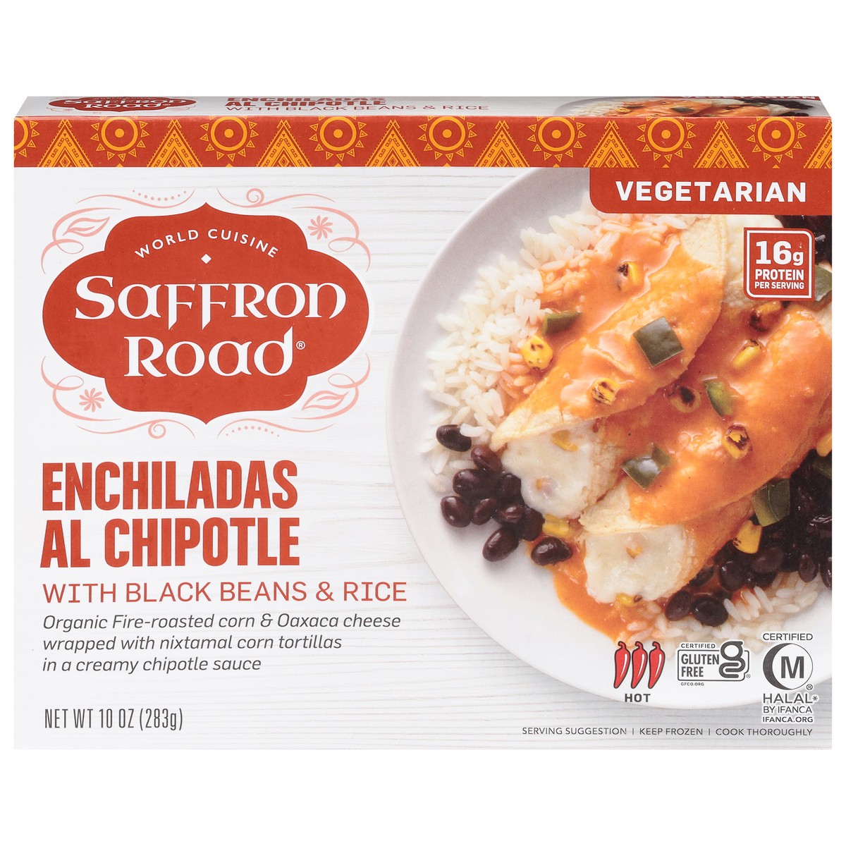 slide 1 of 6, Saffron Road Chipotle Meal Enchiladas, 10 oz