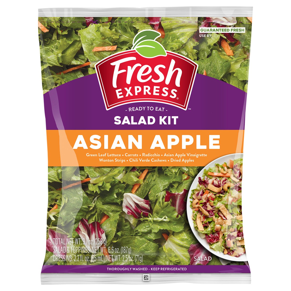 slide 1 of 8, Fresh Express Asian Apple Salad Kit, 1 ct