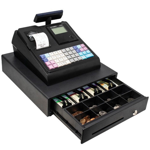 slide 3 of 10, Nadex Coins Thermal-Print Electronic Cash Register, Black, Nwhnxte1376, 1 ct