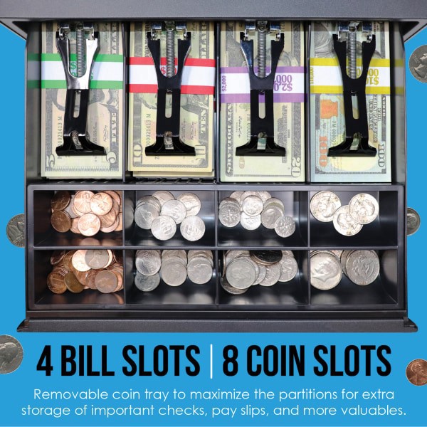 slide 7 of 10, Nadex Coins Thermal-Print Electronic Cash Register, Black, Nwhnxte1376, 1 ct