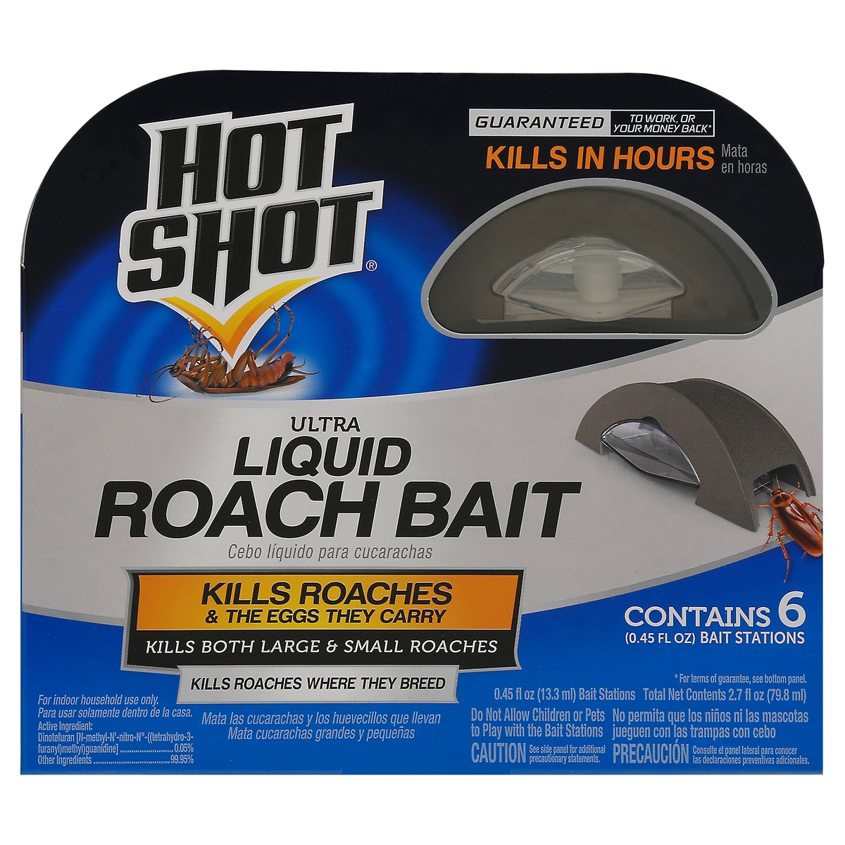 slide 1 of 1, Hot Shot Liquid Roach Bait, 6 ct