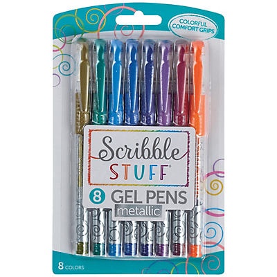 slide 1 of 1, Mattel Scribble Stuff Metallic Super Gel Pens, 8 ct