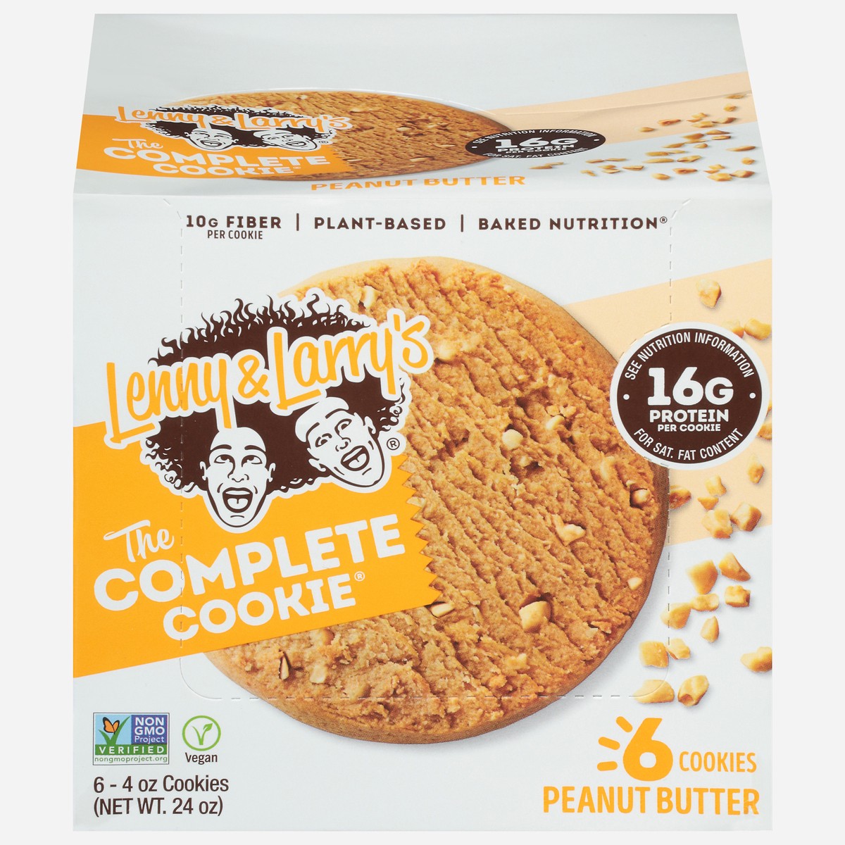 slide 1 of 12, Lenny & Larry's Peanut Butter The Complete Cookie 6 - 4 oz Cookies, 6 ct