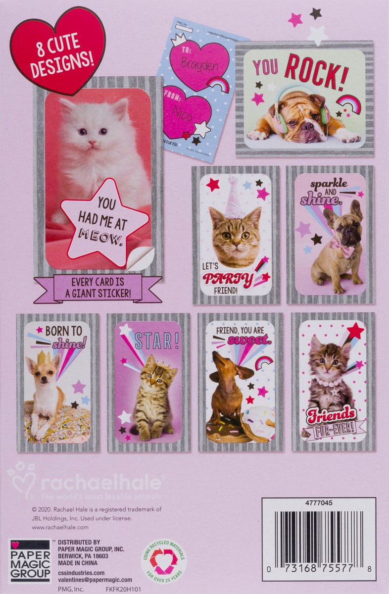 slide 7 of 10, rachaelhale Giant Sticker Valentines 16 ea, 16 ct