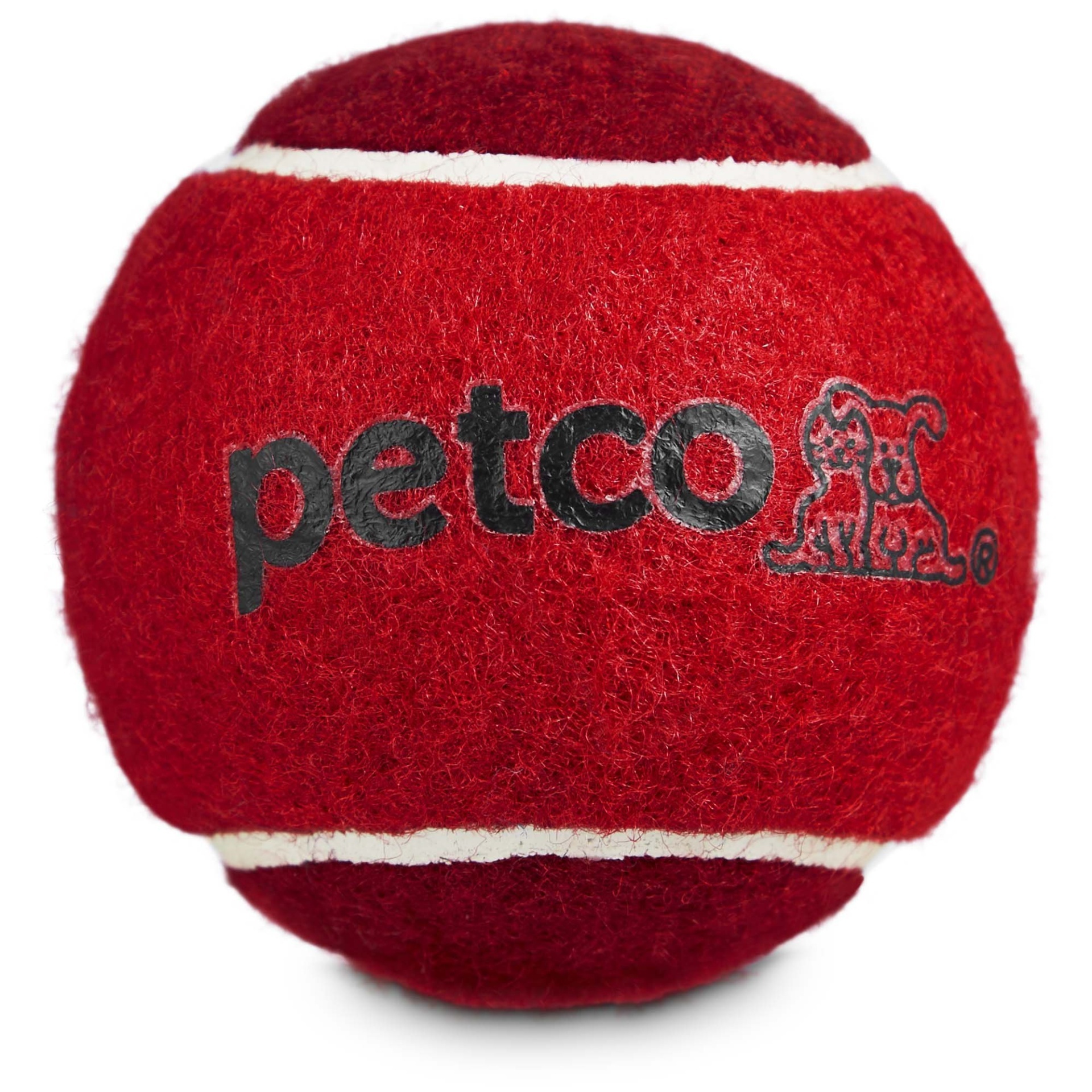 slide 1 of 1, Petco Tennis Ball Dog Toy in Red, XS