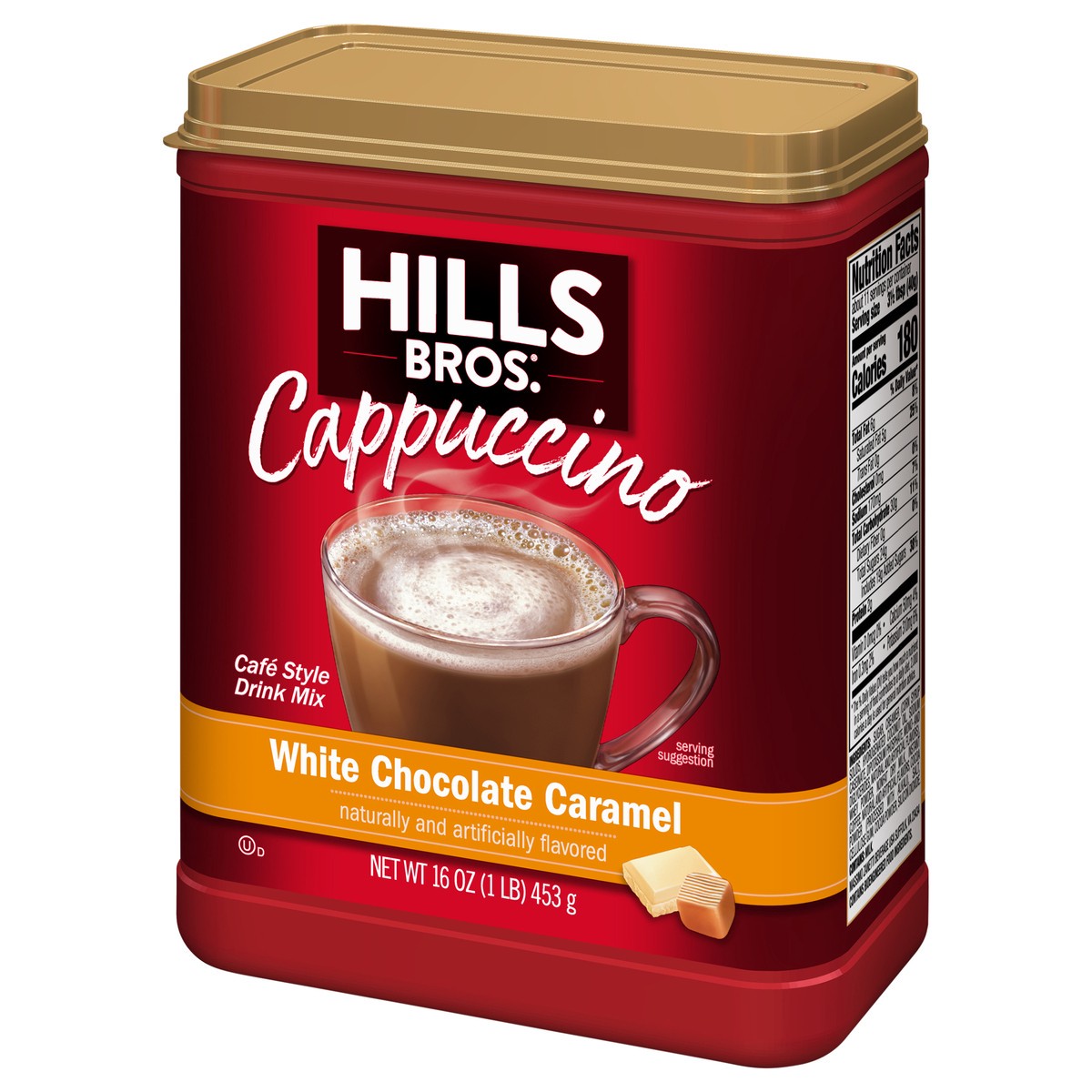 slide 12 of 13, Hills Bros. Cappuccino White Chocolate Caramel Drink Mix - 16 oz, 16 oz