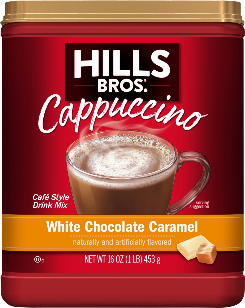 slide 3 of 13, Hills Bros. Cappuccino White Chocolate Caramel Drink Mix - 16 oz, 16 oz