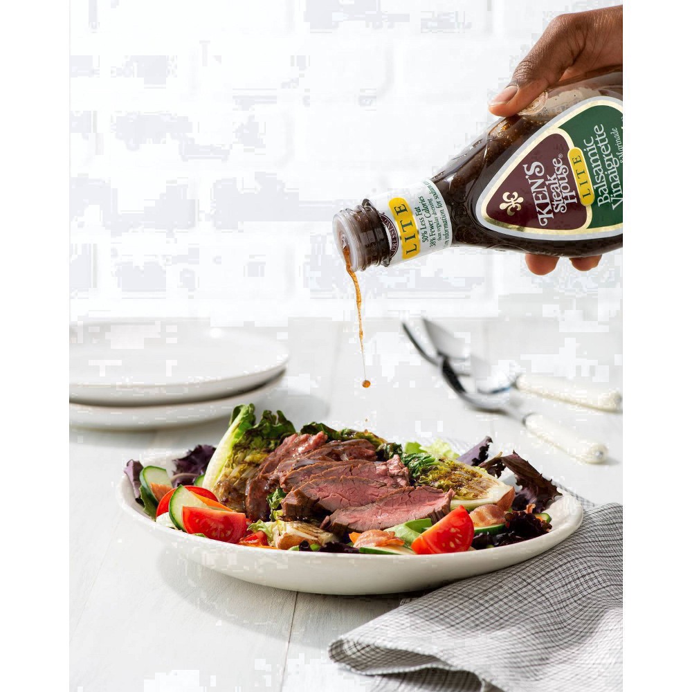 slide 7 of 56, Ken's Steak House Lite Balsamic Vinaigrette Salad Dressing & Marinade 16 fl oz, 16 fl oz