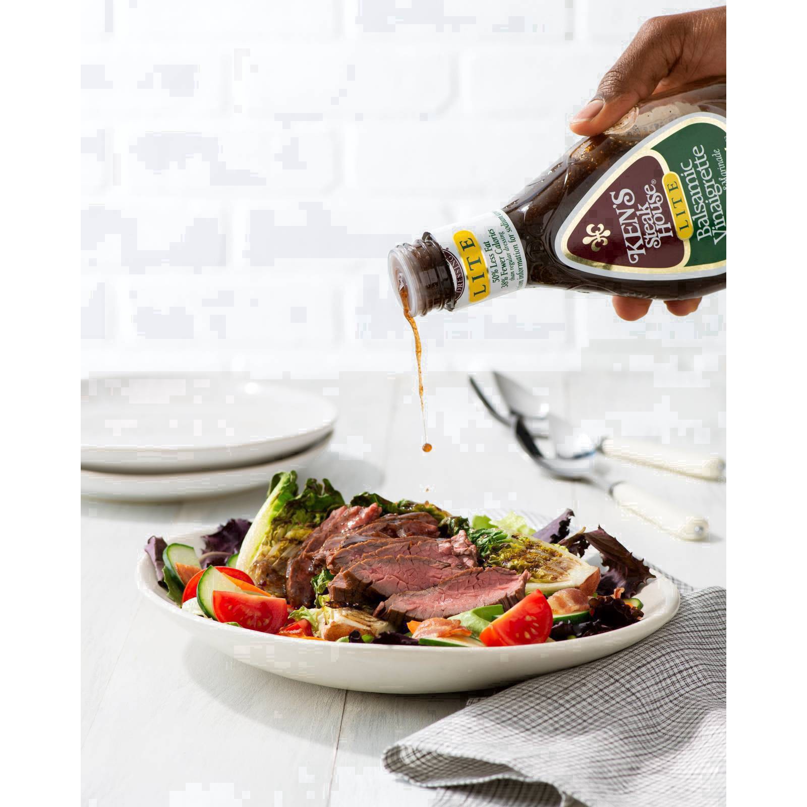 slide 44 of 56, Ken's Steak House Lite Balsamic Vinaigrette Salad Dressing & Marinade 16 fl oz, 16 fl oz