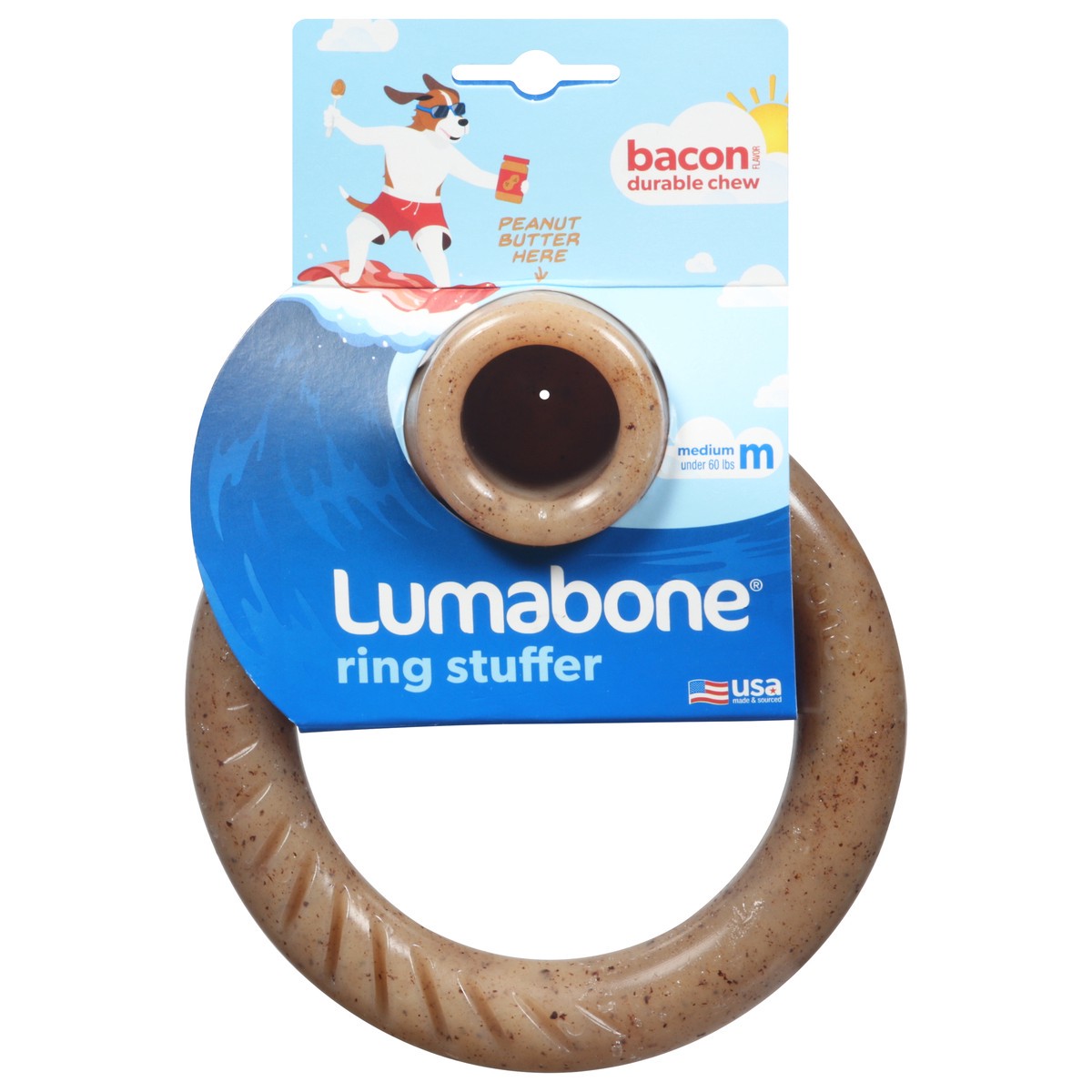 slide 1 of 1, LumaBone Medium Bacon Flavor Ring Stuffer 1 ea, 1 ct