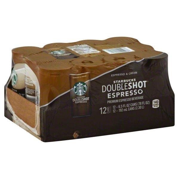 Starbucks Doubleshot Espresso Espresso Beverage, Premium, Espresso & Cream - 12 pack, 6.5 fl oz cans