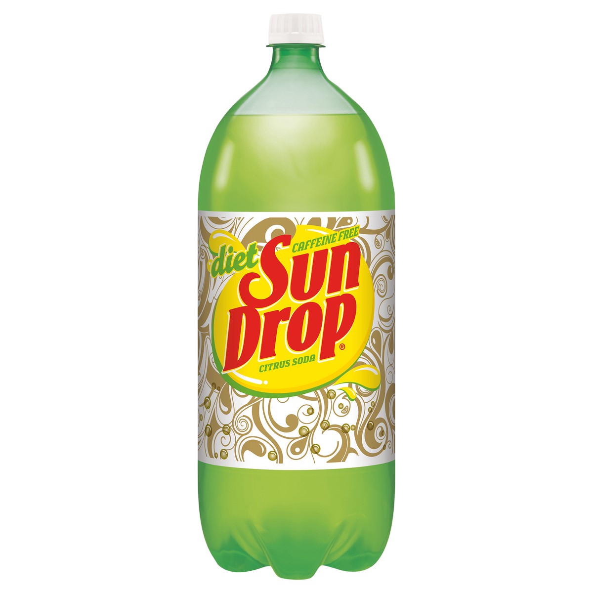 slide 1 of 5, Sun Drop Caffeine Free Diet Sun Drop Citrus Soda, 2 L bottle, 2 liter