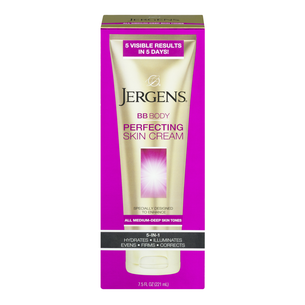 slide 1 of 1, Jergens Bb Body Perfecting Skin Cream 5-In-1 For All Medium-Deep Skin Tones, 7.5 fl oz