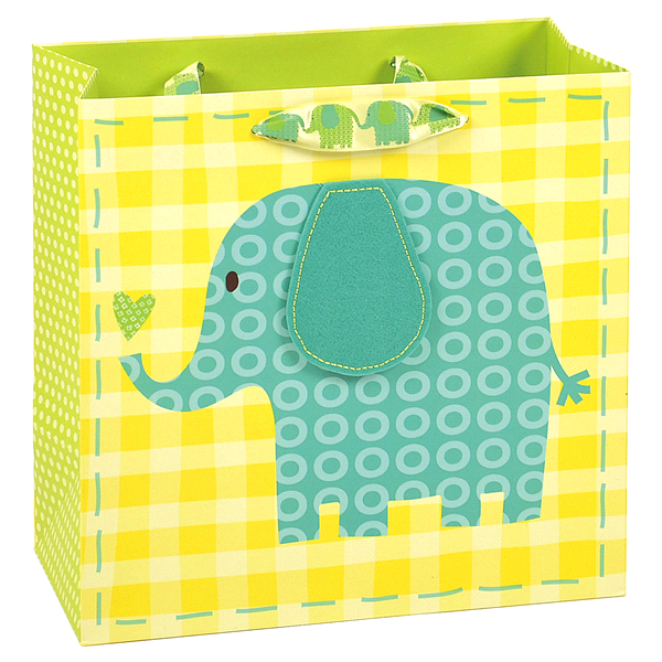 slide 1 of 1, Papyrus Large Elephant and Heart Gift Bag, 1 ct