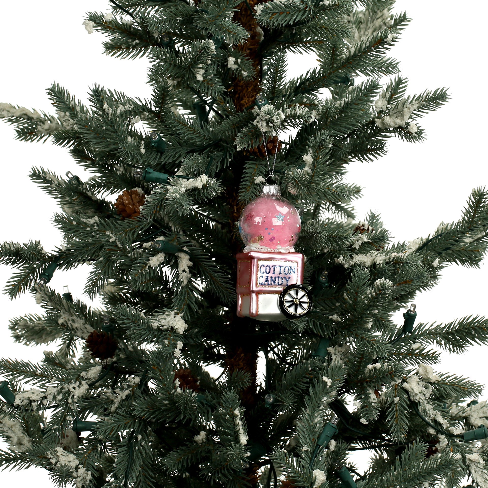 slide 3 of 3, 4" Cotton Candy Machine Glass Ornament By Ashland, 4 in