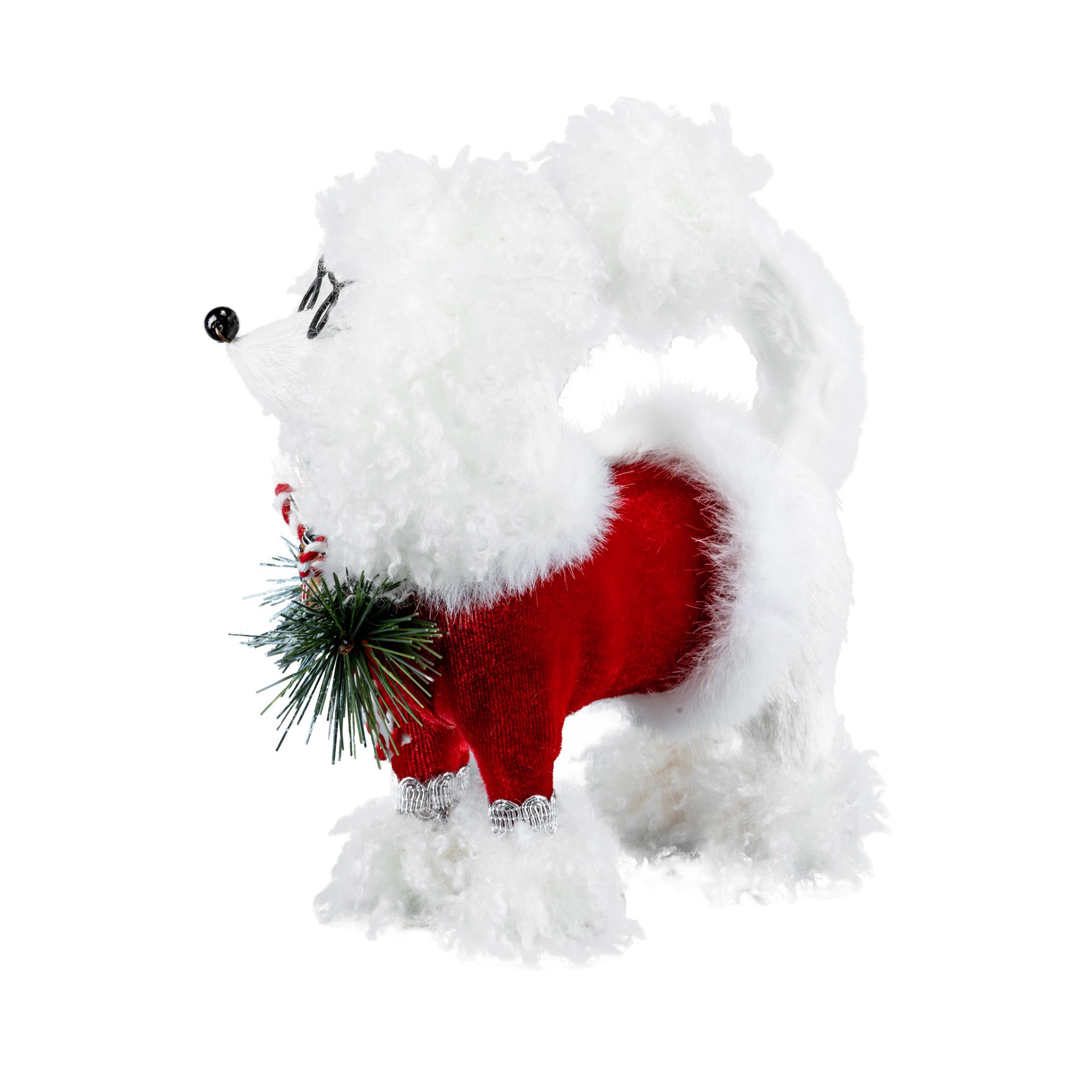 slide 3 of 3, 7" White Poodle In Holiday Sweater Decor By Ashland, 7 in