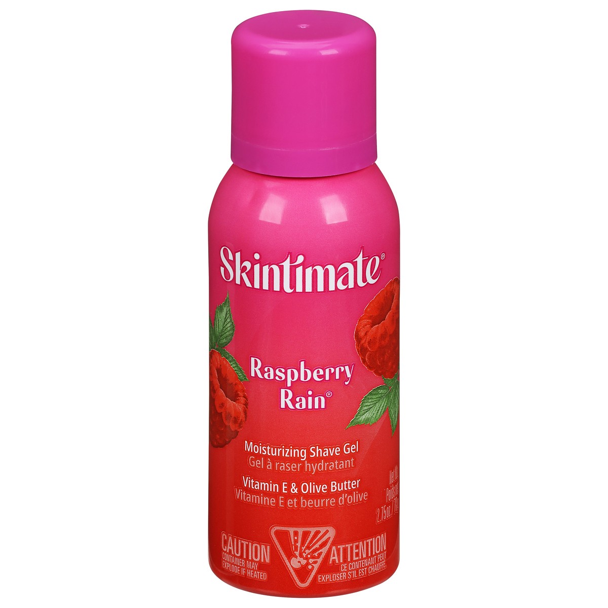 slide 1 of 6, Skintimate Moisturizing Raspberry Rain Shave Gel 2.75 oz, 78 g