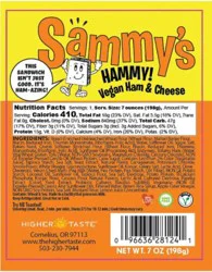 Higher Taste Sammy's Hammy Vegan Ham & Cheese, 7 oz