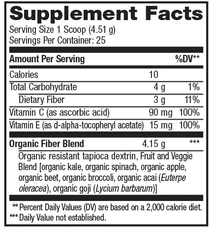 slide 2 of 5, Renew Life Adult Superfood Organic Prebiotic Fiber, Fiber Powder Supplement, 3.98 oz., 3.98 oz